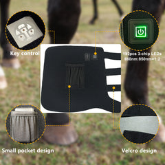 Sisu EquiBoot Pro – 15W Red & Infrared Multi-LED Therapy Boots for Horse Leg Pain Relief